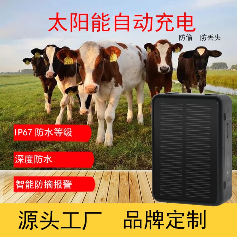 4G Cross-Border Cattle and Sheep GPS Tracker Solar Positioning Device Mountain Area Solar Charging Collar Waterproof