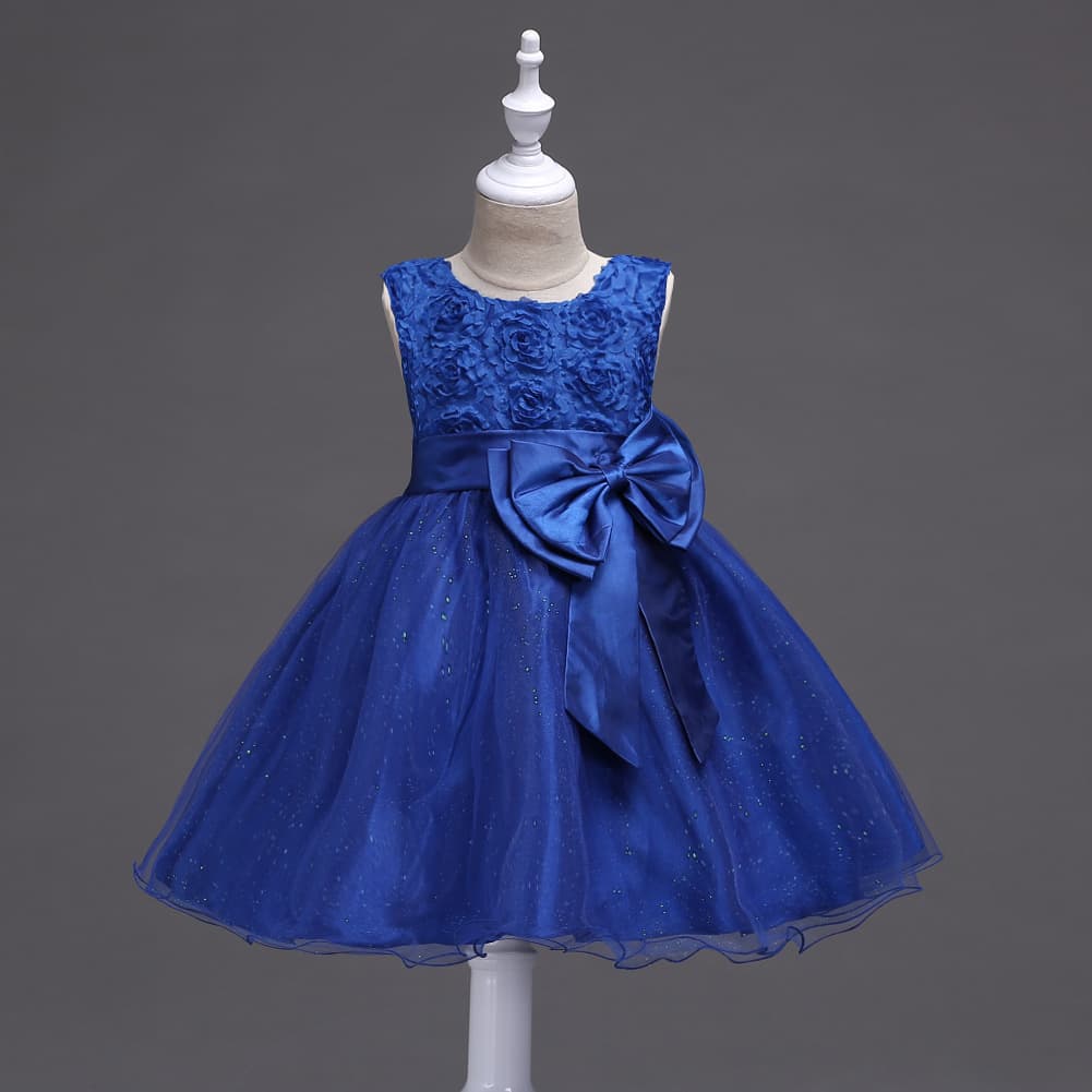Summer Export Girls Dress Rose Tutu Dress for Children Evening Performance Children's Clothing Drop Shipping