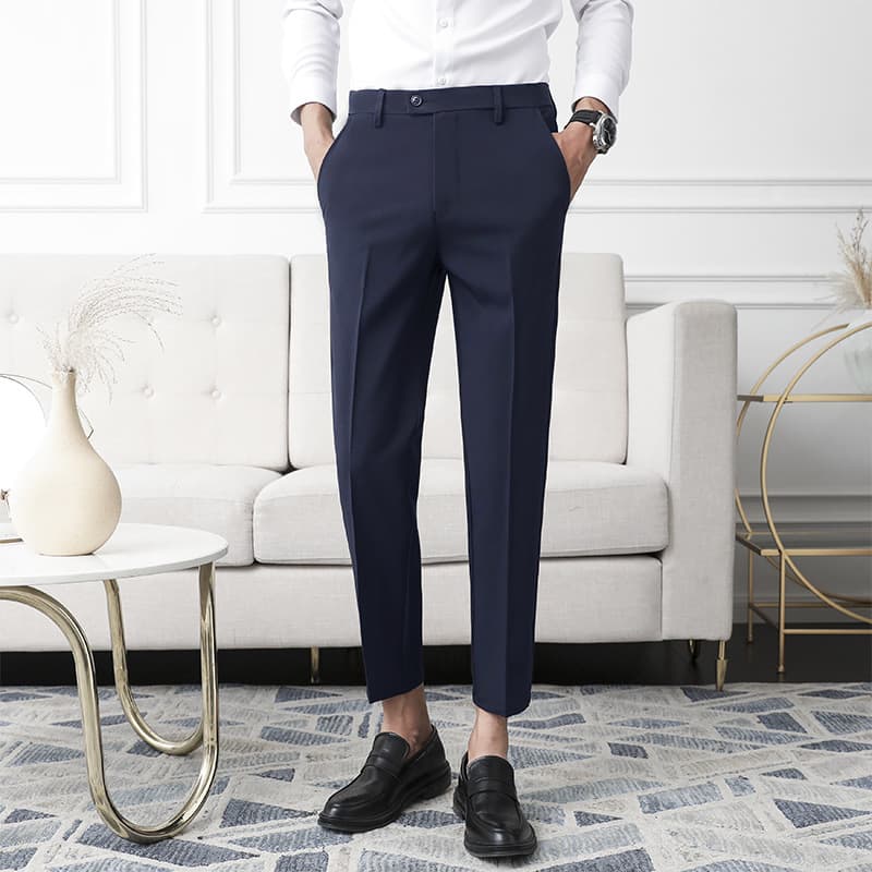 Spring New Arrival Pants Men's Korean-style Fashionable Ankle-length Pants Slim-fit Small-leg Trousers Men's Business Casual Trousers All-match