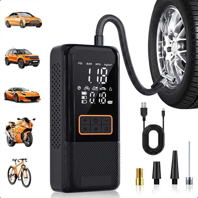 Wireless car air pump, car, portable car, electric tire, motorcycle automatic air pump, cross-border exclusive supply