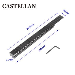 11 to 20mm Riser Rail 260mm Rail Mount Riser Rail Aluminum Alloy Material Scope Base