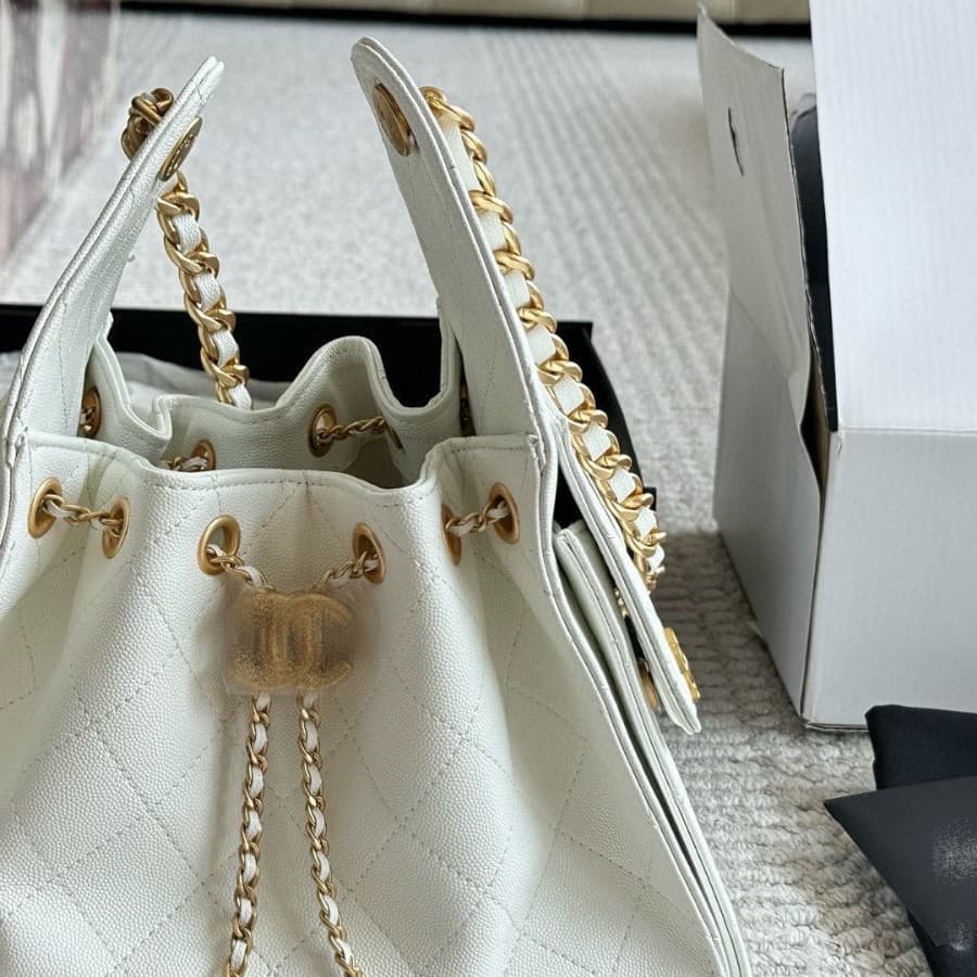 Chanel 25 Shobo Small Quilted Leather Hip-Hop Bag Hippie Shoulder Bag Small Drawstring Bucket Bag Diamond Quilted