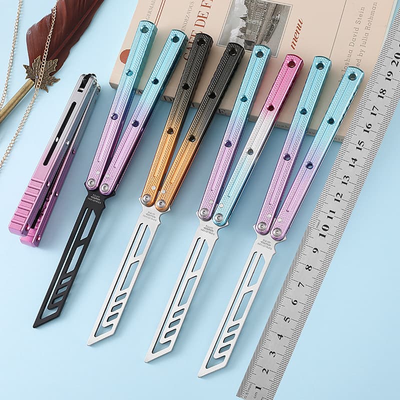 Yunxia Siren V4V3 Folding Butterfly Side Slot Practice Training Hands-Free Fancy Toy Squid Decompression Without Blade