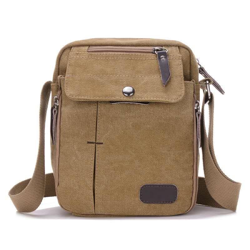 Wholesale Men's and Women's Casual Small Crossbody Bag Korean Style Canvas Shoulder Bag Men's Bag Outdoor Multi-purpose Travel Bag Trendy