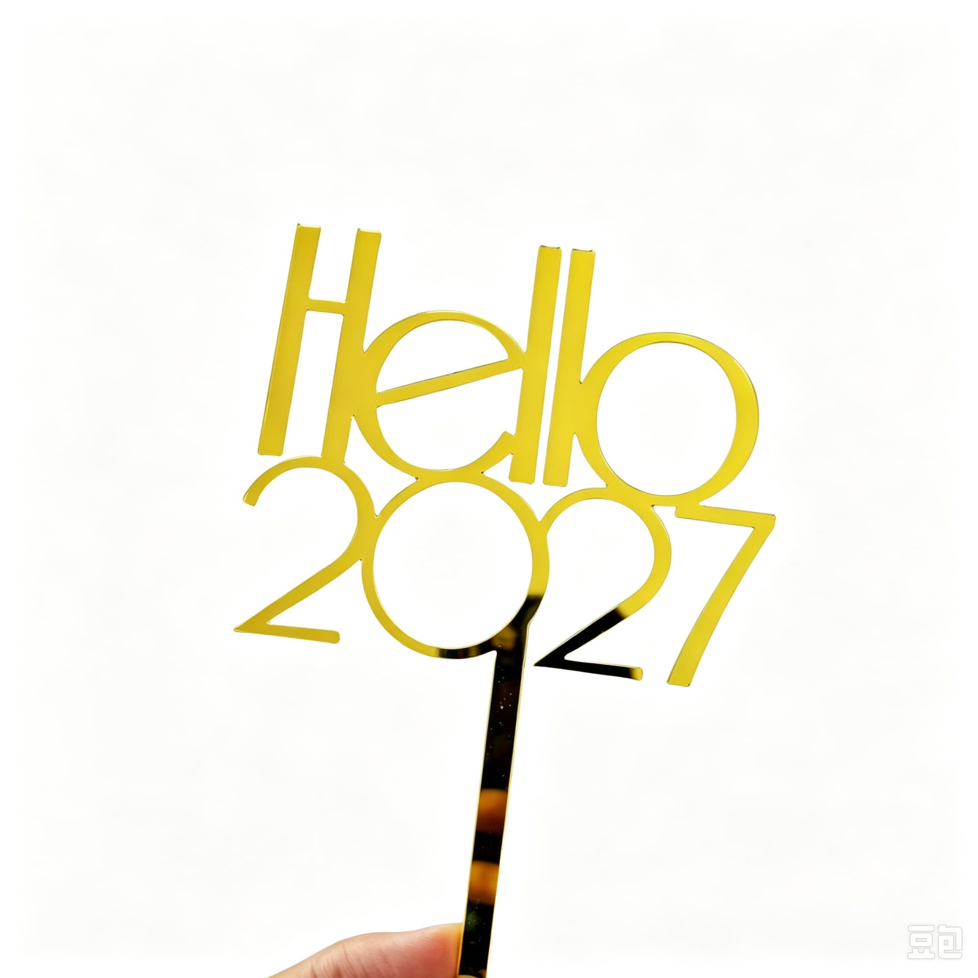 Ins Style 2027 Acrylic Cake Decoration Christmas New Year Party Cake Decoration Cake Topper