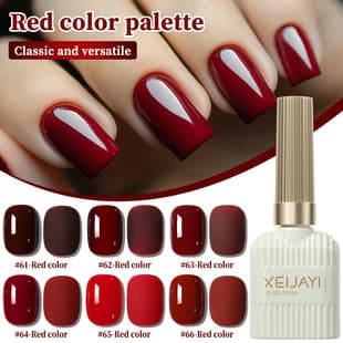 Ancola Red Series Nail Gel 2025 New Skin Brightening Cherry Wine Red for Nail Salons
