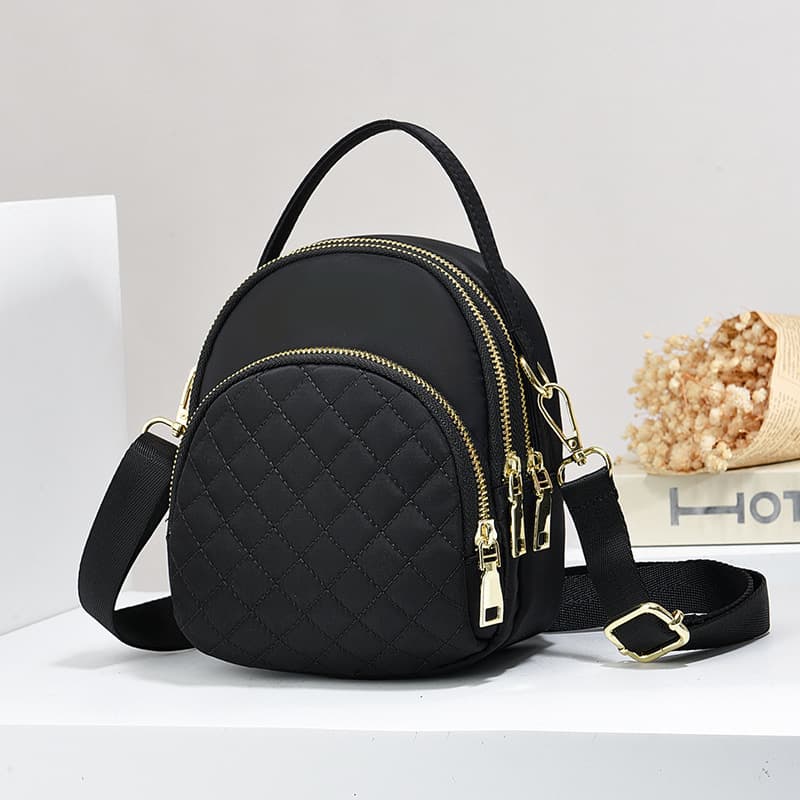 Embroidered thread bag for women 2022 summer new fashion nylon cloth multi-layer single shoulder crossbody bag simple mini small backpack
