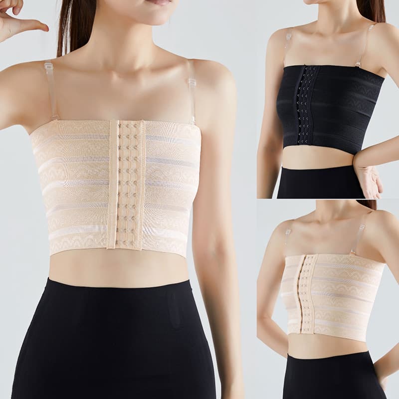 Front Buckle Chest Bandage Shapewear, Chest Compression Corset, Chest Binding Vest, Pressure Wrap Chest, Women's Chest Minimizer