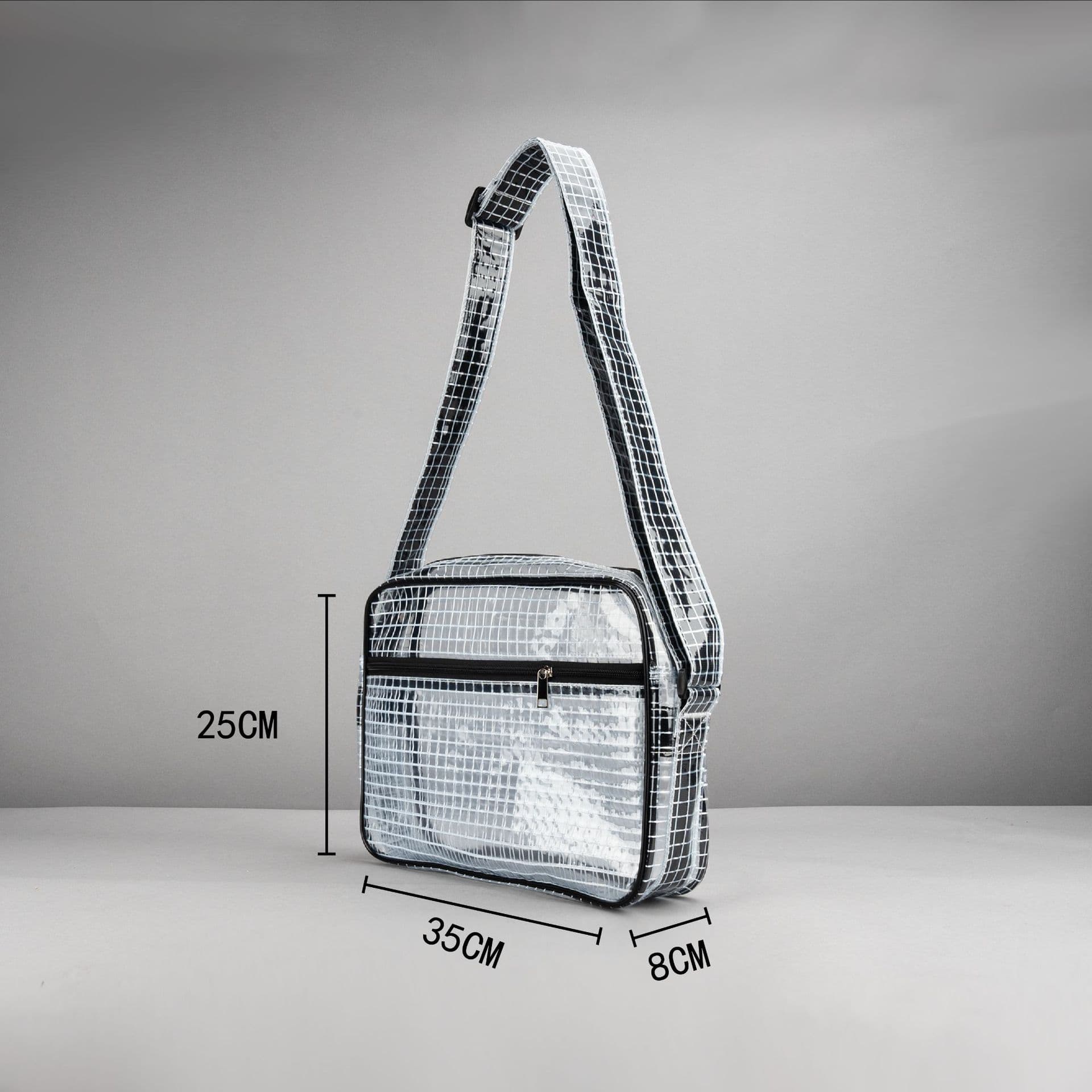 35*25*8 14-inch Grid Strap Crossbody Bag Eco-friendly Anti-static 10-to-8-cross Anti-static Computer Bag