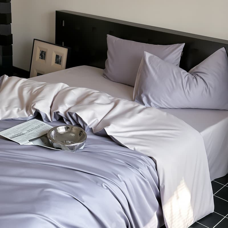 Class A High-Count Long-Staple Cotton Four-Piece Set, Pure Cotton Duvet Cover, 100% Pure Cotton Fitted Sheet Style, Dormitory Bed Sheet, Solid Color Bedding