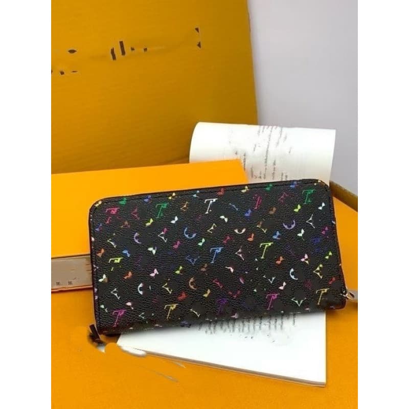 Classic coin purse, retro European and American card holder, coin bag storage bag, high-end hand-held black and white color 33 color cross-border