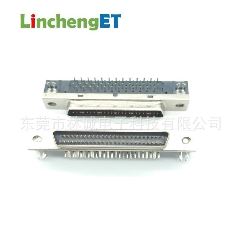 SCSI DB 50P 90° MALE No Barb SCSI 50P Connector