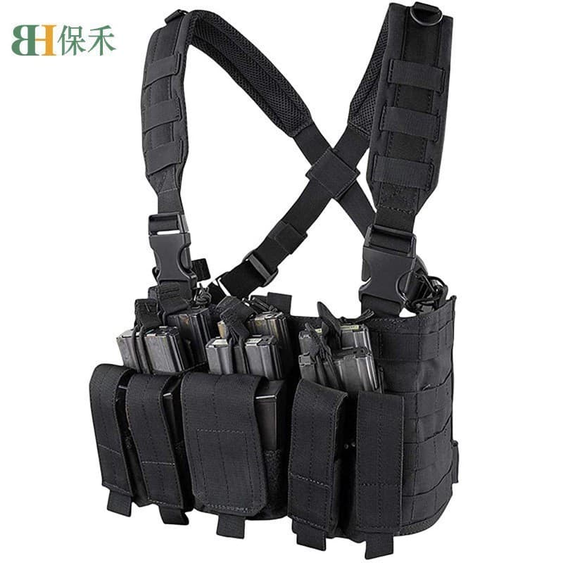 Baohe Molle System Compatible Outdoor Commuter Portable Hanging Bag Durable Tactical Chest Rig Water-Resistant Accessory