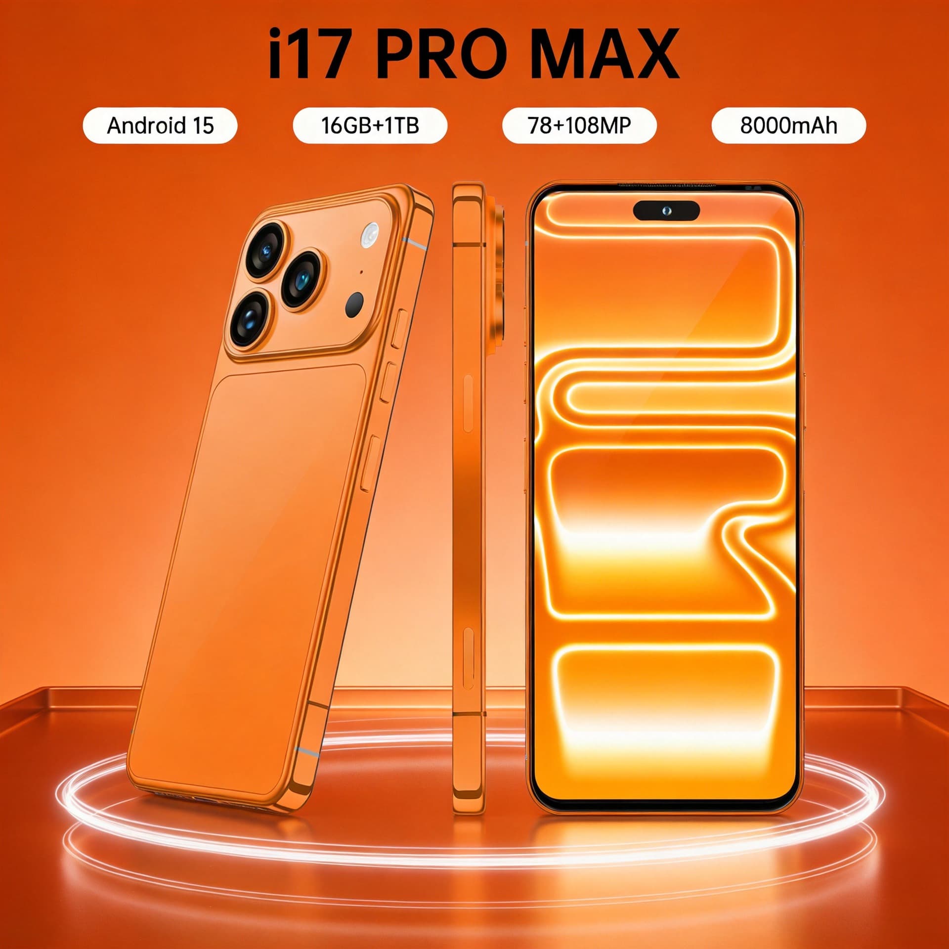 Budget Cross-Border Smartphone 17 Pro Android 7.3-Inch Large Screen Phone Factory Direct Brand New Phone