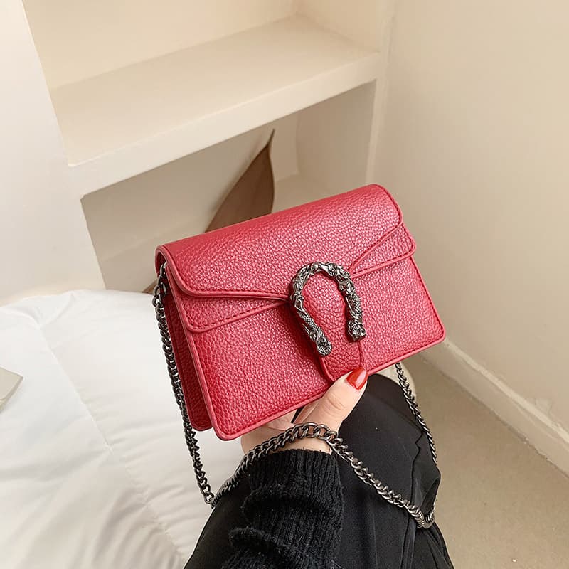 Retro Dionysus bag women 2025 new trendy fashion shoulder/crossbody small bag chain small square bag red wedding bag.