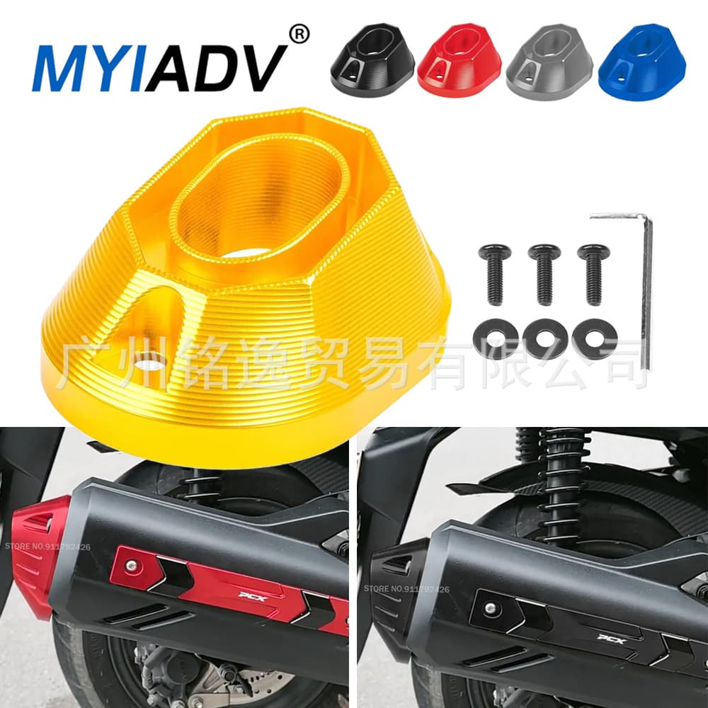 Suitable for Honda PCX125/160 21-25 years modified aluminum alloy exhaust pipe cover protective cover decorative bracket