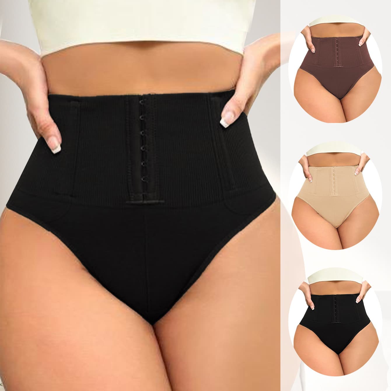 Postpartum Women's Shapewear Underwear Strong Butt Lifting Waist Shaping Large Size Buttoning Body Slimming Hip And Belly Binding