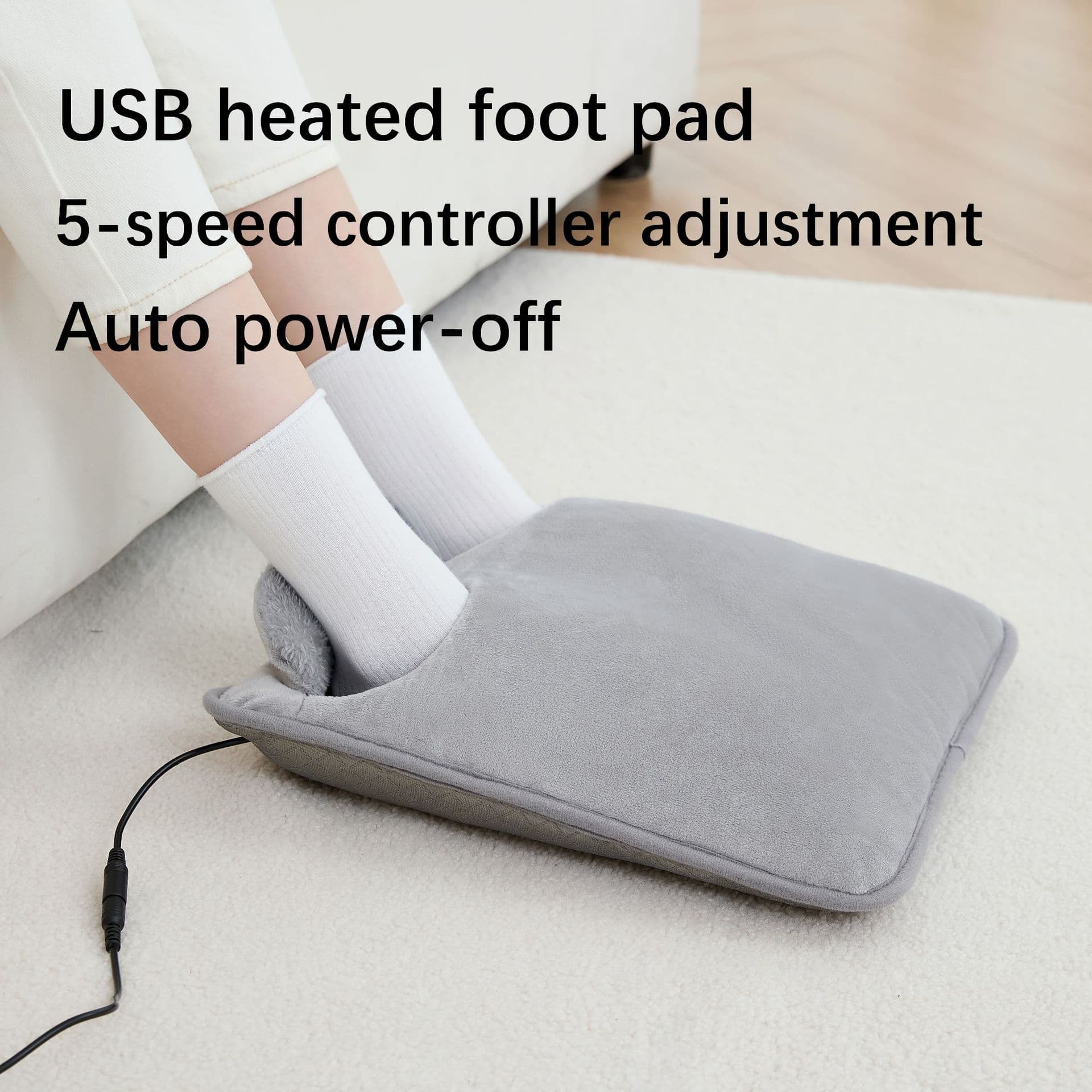 Heated Foot Mat, Electric Foot Warmer, Therapeutic Heating Pad for Feet and Hands