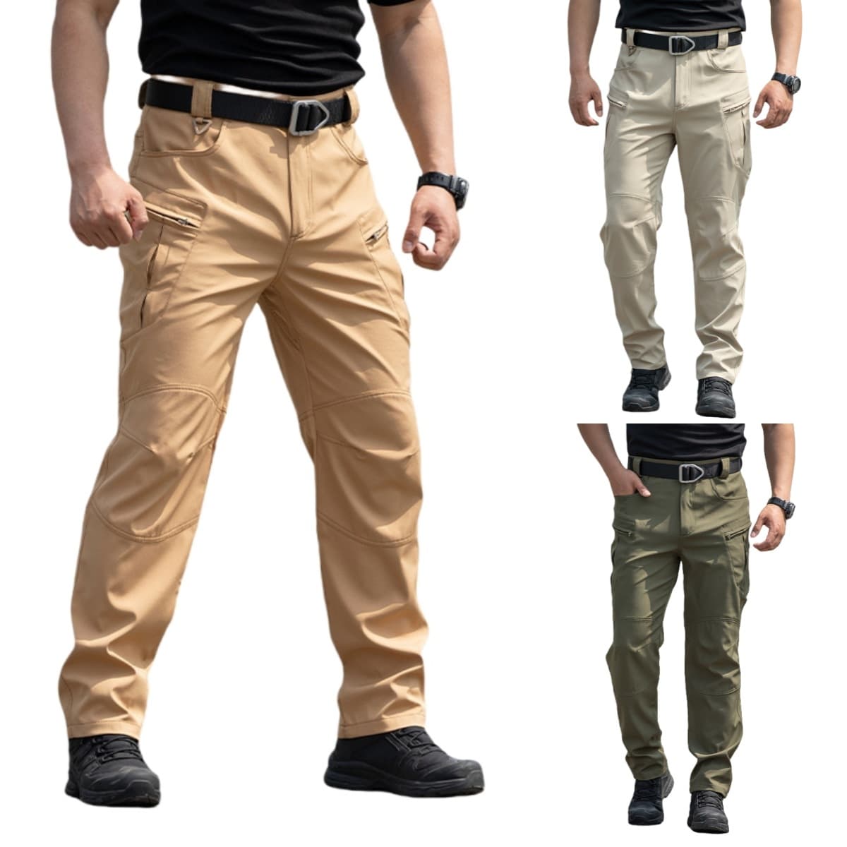 2025 Autumn New Cross-border Outdoor Tactical Pants Men's Slightly Elastic Waterproof Abrasion-resistant Cargo Multi-pocket Long Pants