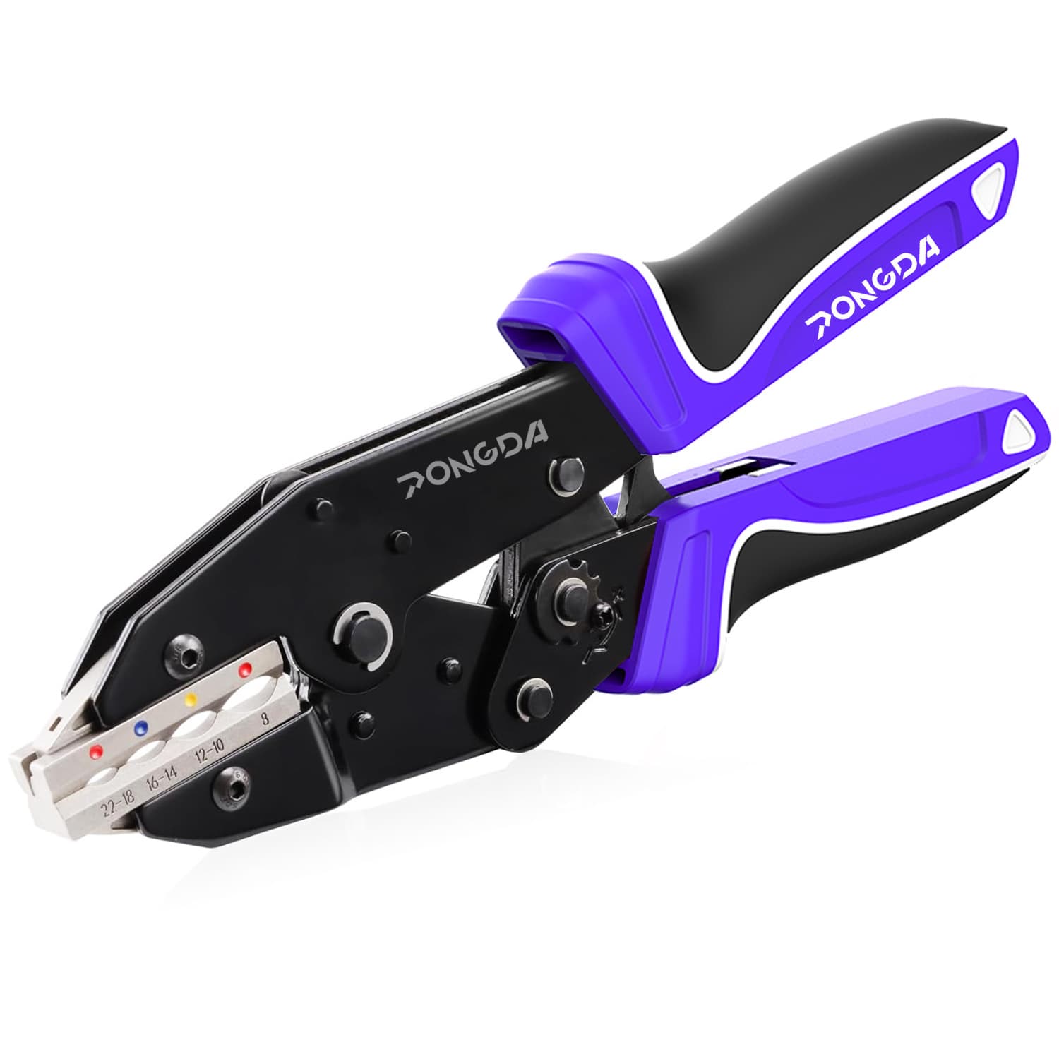 9-inch HS Three-Color Heat Shrink Tubing Crimping Tool Industrial Grade Durable Wire Crimper for Cold-Pressed Terminals