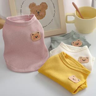 Cat Clothes Anti-Shedding Dog Vest Teddy Cat Thin Summer Waffle Pet Clothing