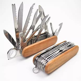 Wholesale Multi-function 17-in-1 Folding Knife, Mini Self-Defense Knife, Sharp Pocket Knife
