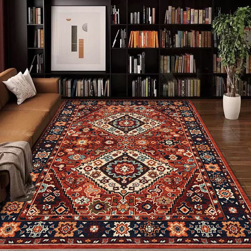 Cross-border American ethnic style living room carpet Persian retro study balcony carpet Amazon machine washable bedside blanket