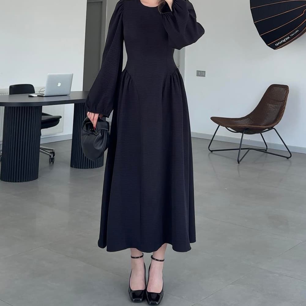 AliExpress Amazon cross-border fashion women's solid color slim dress long skirt 6897