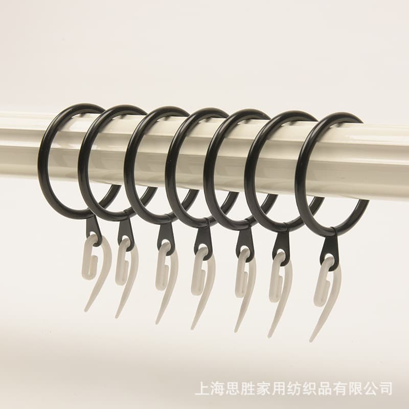 Cross-border supply of Roman ring curtain circles, metal window rings with 9-shaped hook combinations and ear loop hangers.