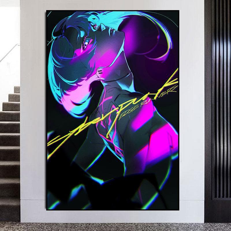 Cyberpunk Edgewalker Lucy Two-Dimensional Anime Poster Hanging Art E-Sports Room Decoration