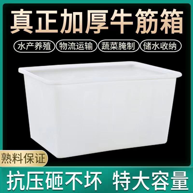 White Plastic Water Tank Storage Box Food Clothing Transfer Soaking Tile Logistics Turnover Box Water Storage Breeding Plastic Basket