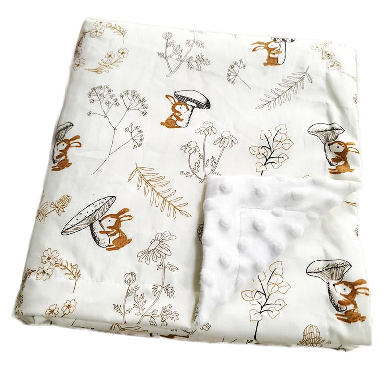 Twill Cotton Baby Sensory Blanket Double-Layer Children's Soothing Blanket Cuddle Blanket