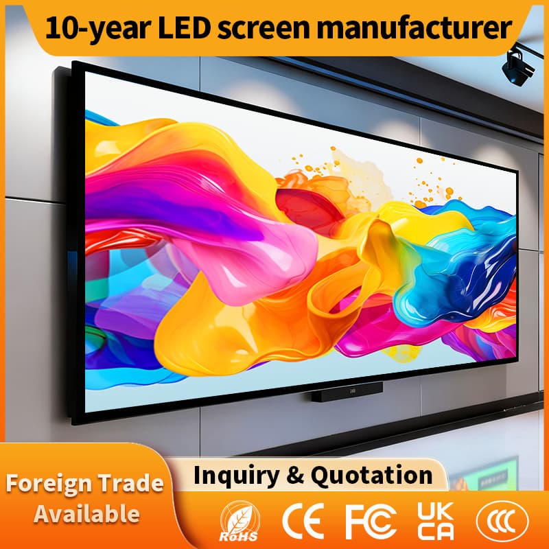 Foreign Trade Indoor Full Color LED Display P1.25 P2 P3 HD Advertising Large Screen Direct Export from Source