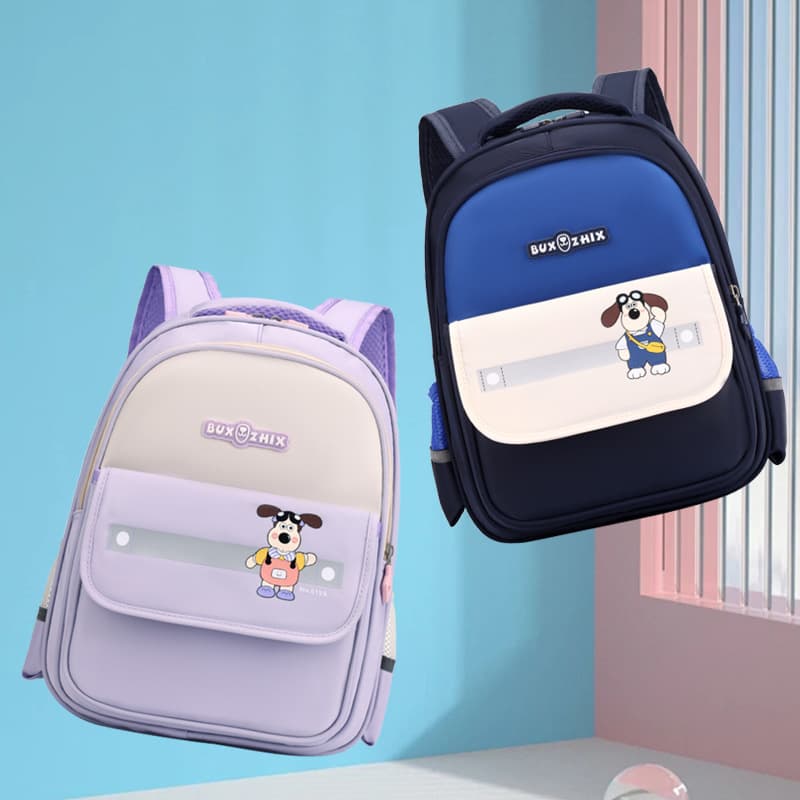 Wholesale new kindergarten backpacks, cartoon color-blocked shoulder bags, suitable for boys, girls, and preschoolers of all ages, large capacity, multi-layer design.
