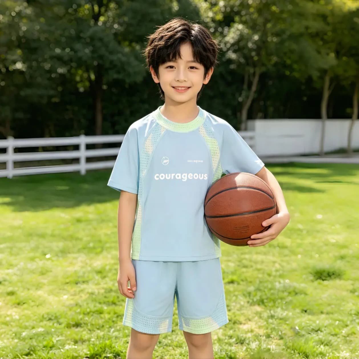 Children's Summer Training Quick-Dry Sportswear Set for Boys, Breathable Short Sleeve and Shorts, Cool Outfit for Older Kids