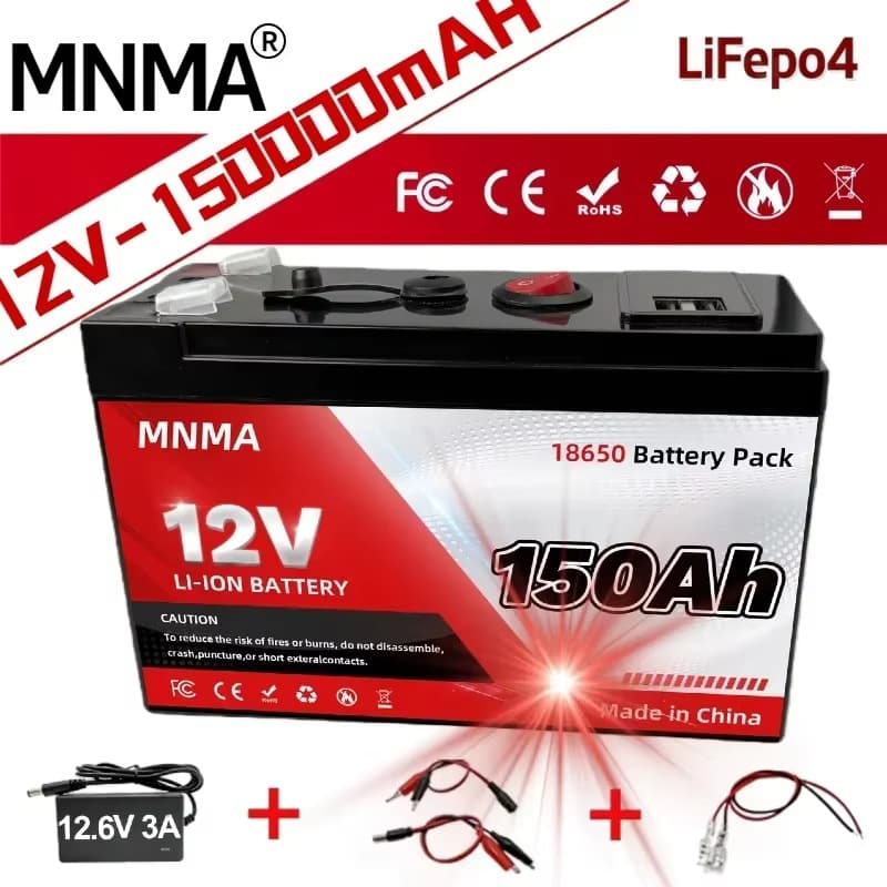 12V150Ah Lithium Battery Pack for Fish Finder, Electric Wheelchair, Long Cycle Life