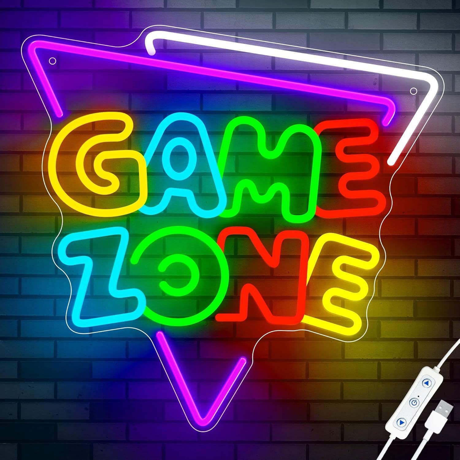 Cross-border hot-selling game room neon light LED lamp for party game area lighting decoration