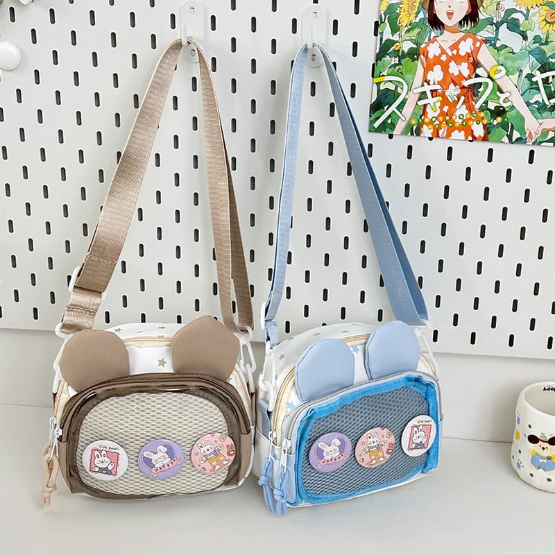 Cute Small Bag for Women Japanese Anime Ita Bag Solid Color Fresh Student Crossbody Bag Korean Style Shoulder Mini Bag