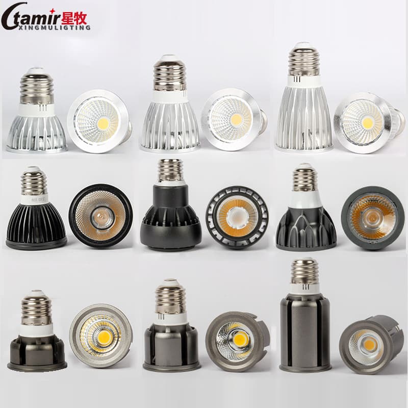 LED lamp cup e27 screw mouth one beam of light adjustable focus table lighting living room exhibition hall spotlight light bulb
