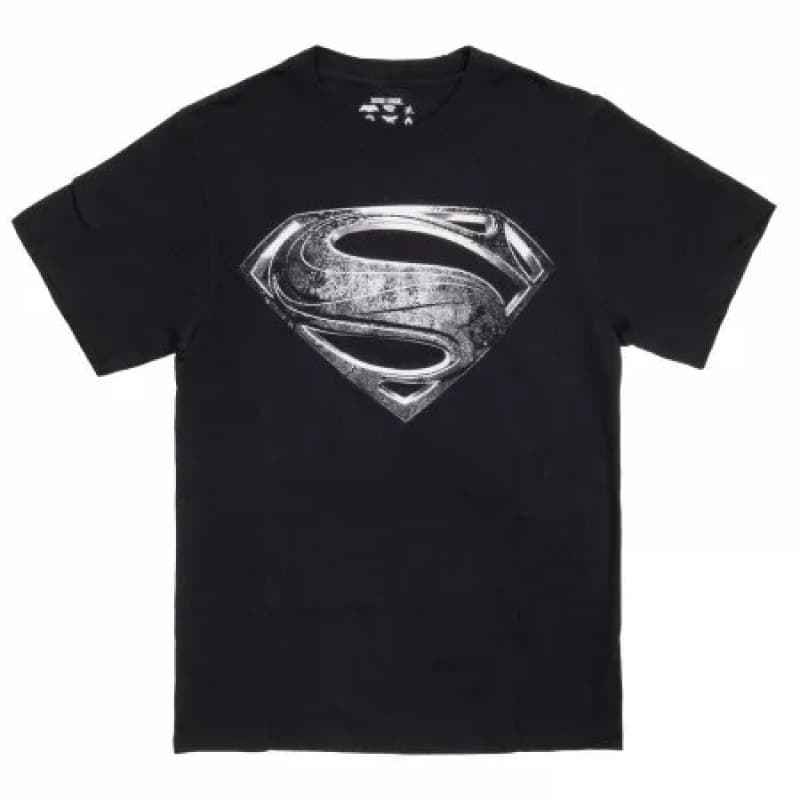 【Cross-border EU Size】Superman Black T Shirt Men 2025 Spring Vintage