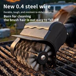 New Cross-Border Hot Selling Electric BBQ Brush, Clean BBQ Grill Heavy Oil Stain Brush, High-Temperature Resistant, Wireless Multi-Functional Portable