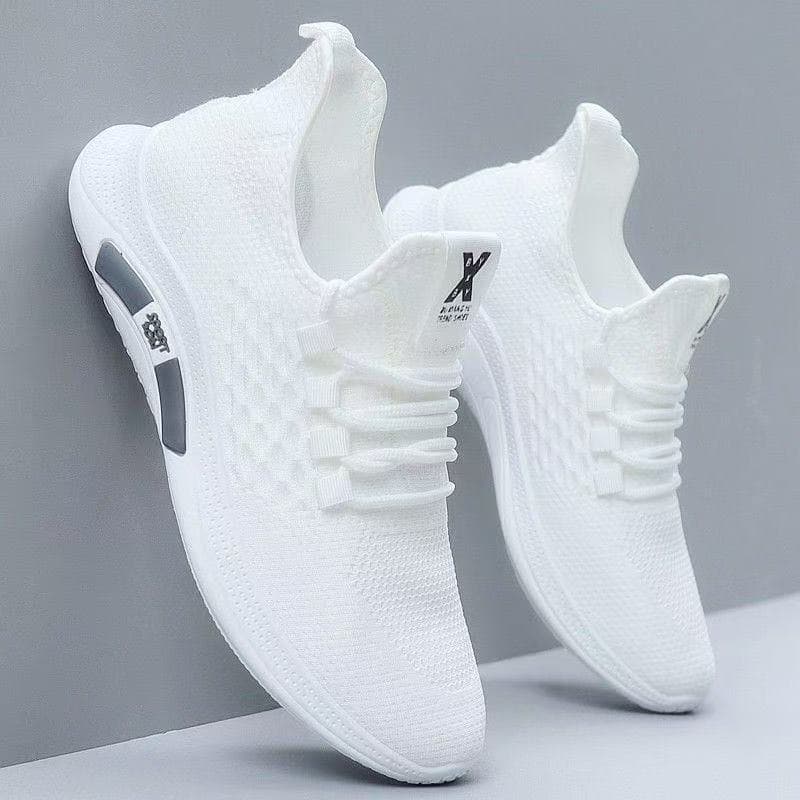 Summer Thin Mesh Casual Shoes for Men, Breathable Anti-Odor Sports Shoes, Ultra-Soft Sole Running Shoes, Versatile White Men's Shoes