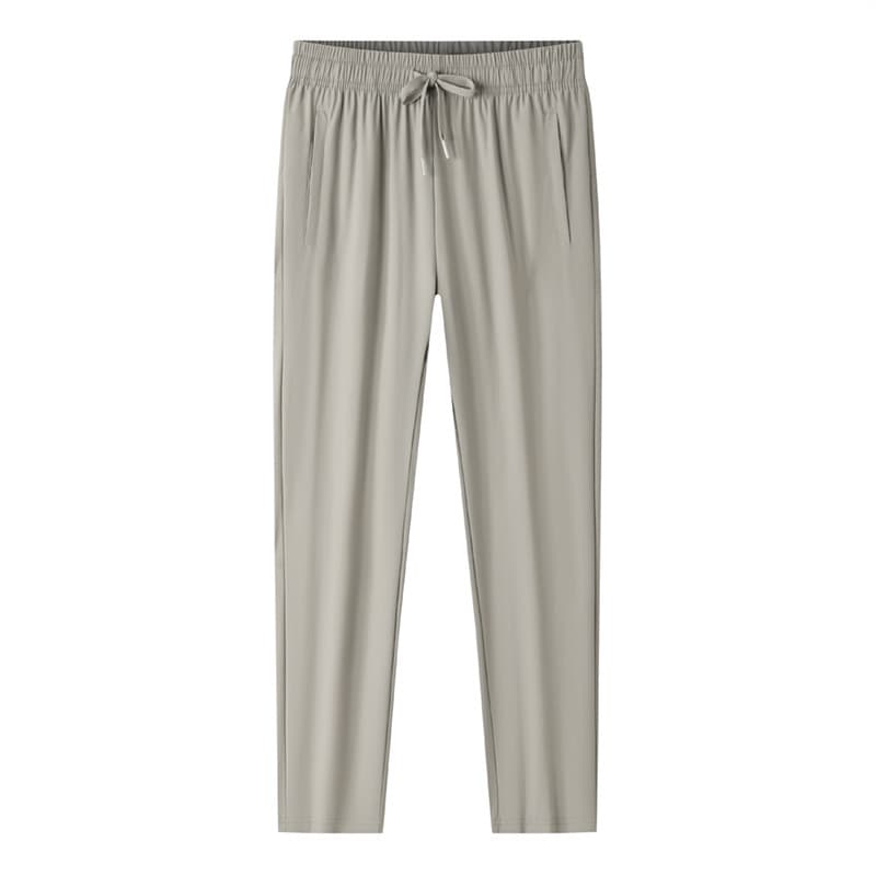 Ice Silk Pants Men High Elastic Long Pants Summer Thin Breathable Quick-Dry Pants Men Tapered Leg Plus Size Casual Outdoor Sports Pants