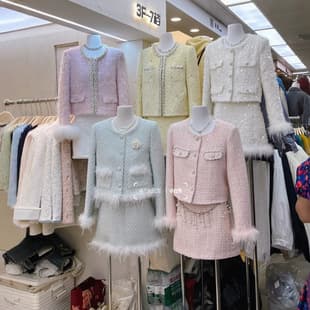 Chanel Style Jacket Women's Spring/Autumn New Versatile Elegant Short Brand Off-White Wholesale