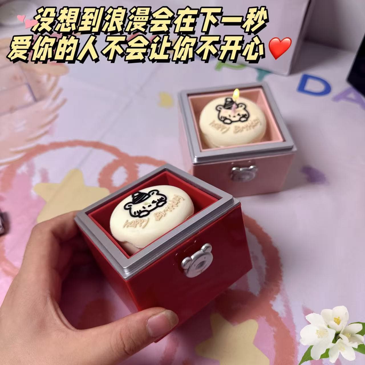 I Love You Ring and Confession Gift for Men to Girlfriend Birthday Surprise Ceremony Ring Box Couple Festive