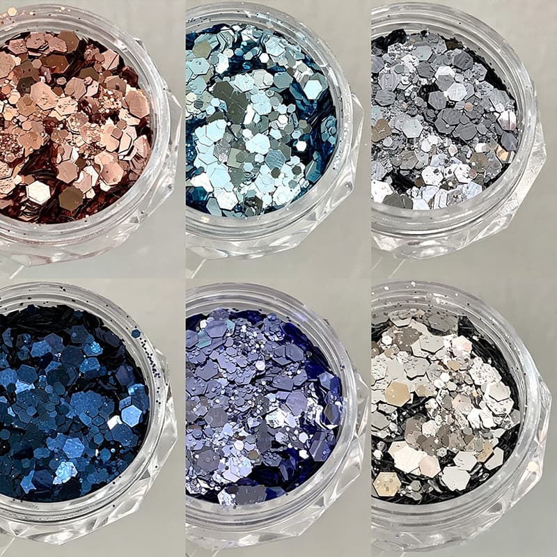 Cross-border manicure sequin glitter powder autumn and winter hot style ultra-shiny high-cool monochrome Maillard style six-color sequins versatile high-end