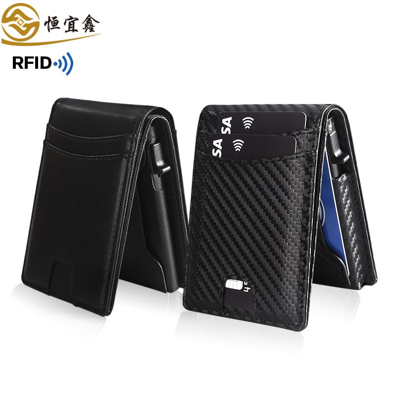 Anti-Demagnetization Men's Wallet, Men's Microfiber Leather Large Capacity Multi-Card Holder ID Card Holder Bank Card Case Card Holder