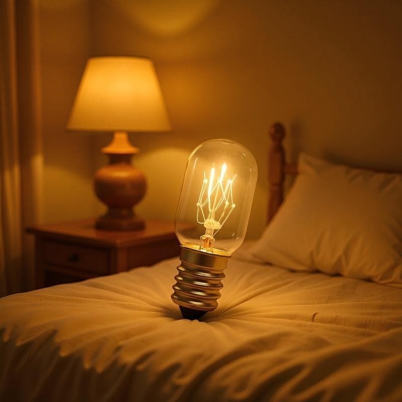 Refrigerator Light Bulb E14 Tungsten Filament Bulb 15W Salt Lamp Cord E14 Screw Base Bulb Yellow Light Bulb National Standard