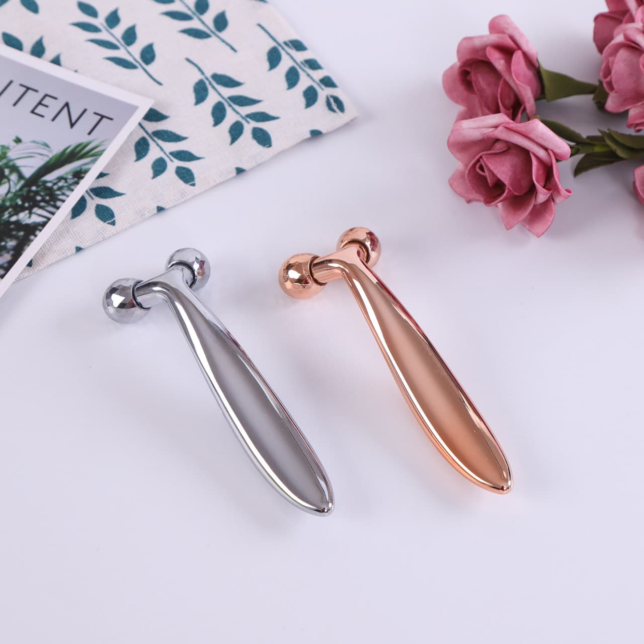 3D Roller Facial Massager, Manual Roller Massager, Beauty Micro-Electric Device, Cross-border Manufacturer Wholesale