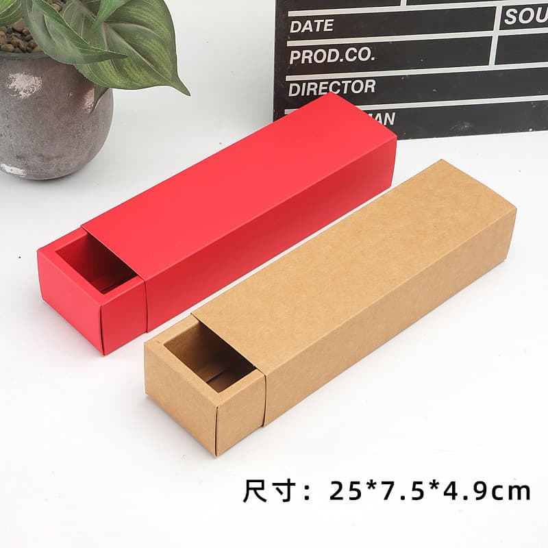 Long Pull-Out 50g Mooncake Packaging Box Macaron Box Chocolate Pastry Kraft Paper Cookie Box